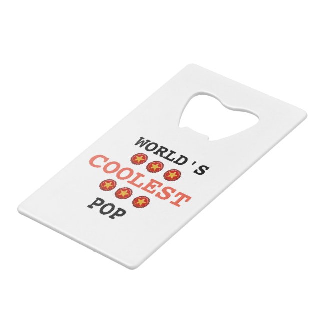 Der coolste Pop der Welt Geldbeutel Flaschenöffner (Vorderseite Schrägansicht)