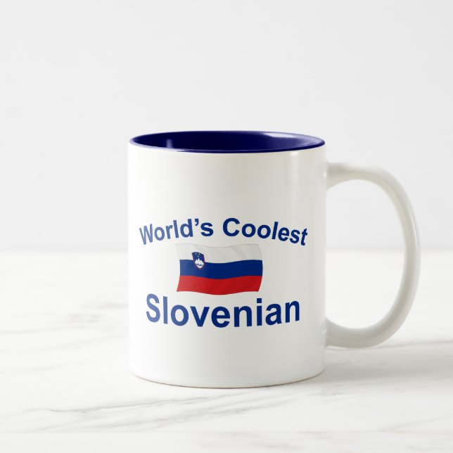 Der coolste Slowene der Welt Zweifarbige Tasse (Rechts)