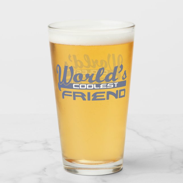 Der Coolstste Freund der Welt Glas (Vorne (Gefüllt))