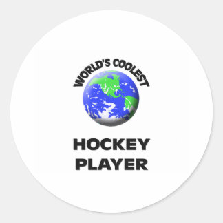 Der Coolstste Hockey-Spieler der Welt Runder Aufkleber