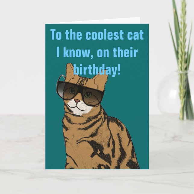 Der coolstste Katzengeburt Karte (Vorderseite)