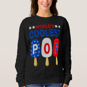 Der Coolstste Pop der Welt Großvater Usa Fahne Eis Sweatshirt