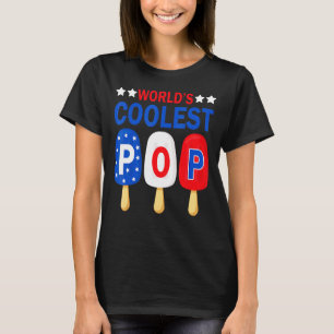 Der Coolstste Pop der Welt Großvater Usa Fahne Eis T-Shirt