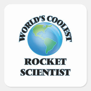 Der coolstste Raketenwissenschaftler der Welt Quadratischer Aufkleber