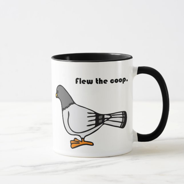 Der Coop Funny Gray Taube Cartoon fliegen Tasse (Rechts)