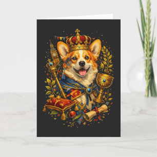 Der Corgi-König Feiertagskarte
