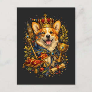 Der Corgi-König Postkarte