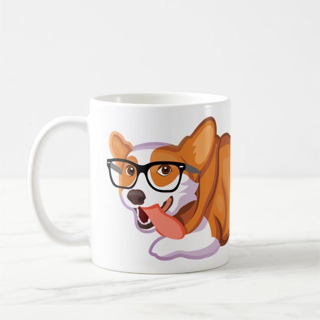 Der Corgi Sploot Kaffeetasse (Links)