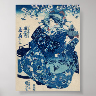 Der Courtesan Hanao von Ogi-ya von Utagawa Kuniyos Poster