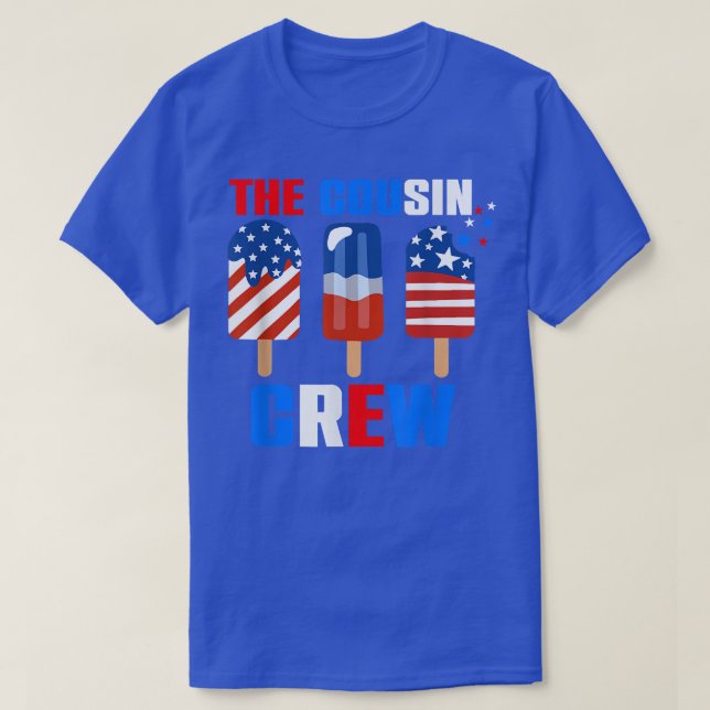 Der Cousin Crew Shirt 4. Juli US Flag Popsicle (Design vorne)