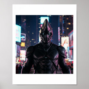 Der Cowary Blue Lightning Hunter Aufkleber Poster