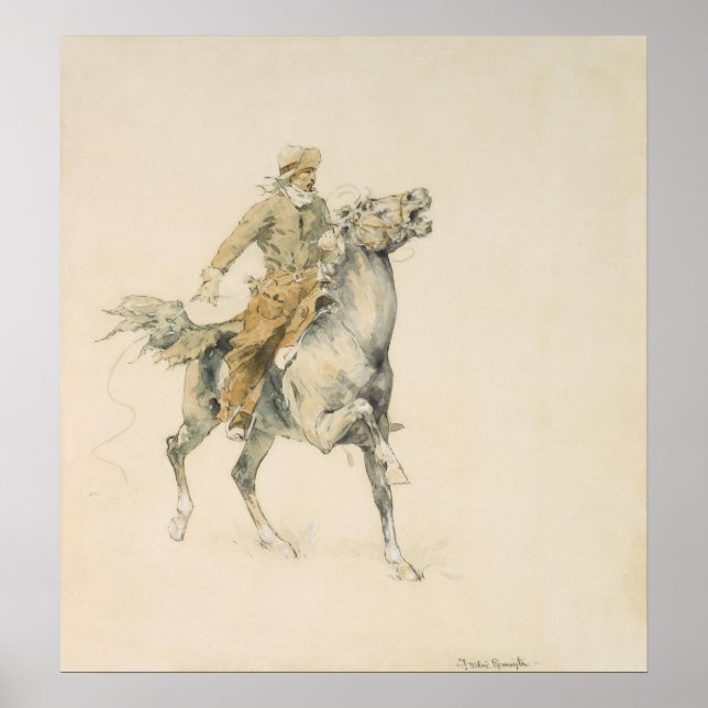 Der Cowboy, Frederic Remington Poster (Vorne)