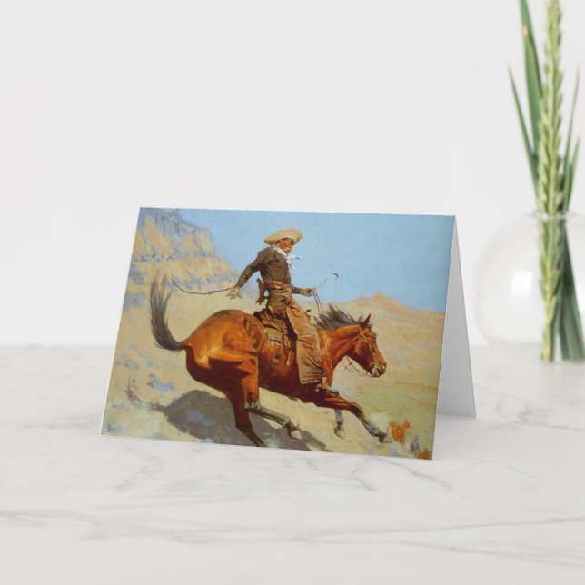 Der Cowboy Frederic Remingtons (1902) Karte (Vorderseite)