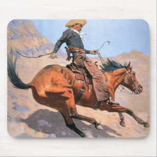 Der Cowboy (Öl auf Leinwand) Mousepad