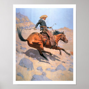 Der Cowboy (Öl auf Leinwand) Poster