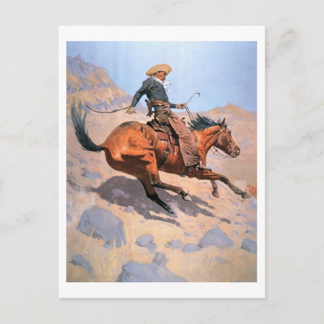 Der Cowboy (Öl auf Leinwand) Postkarte (Vorderseite)
