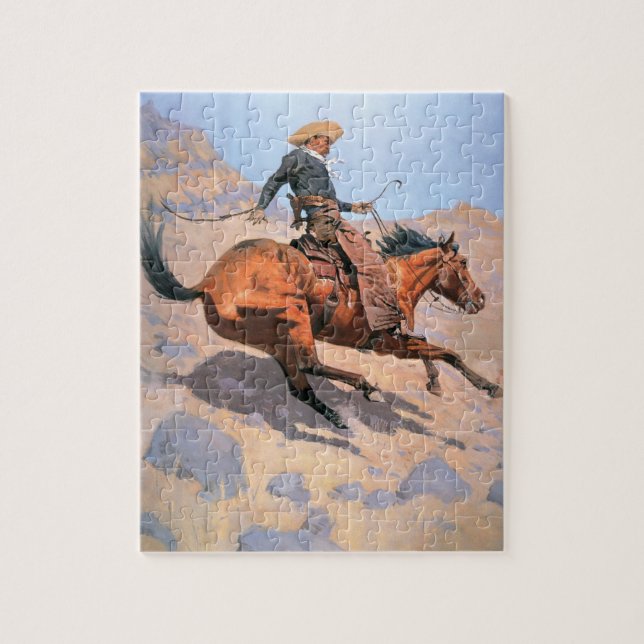 Der Cowboy (Öl auf Leinwand) Puzzle (Vertikal)