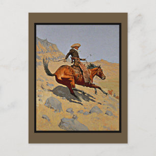 Der Cowboy von Frederic Remington Postkarte