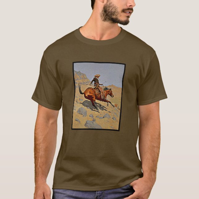 Der Cowboy von Frederic Remington T-Shirt (Vorderseite)
