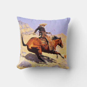 Der Cowboy Western Art von Frederic Remington Kissen