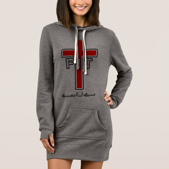 Der CrossFit der Frauen Hoodie-Kleid Kleid (Vorderseite)