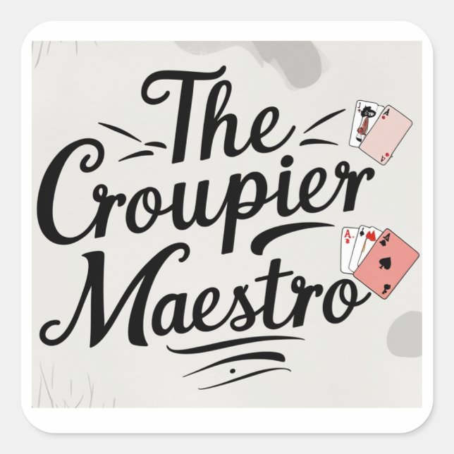 Der Croupier Maestro Quadratischer Aufkleber (Vorderseite)
