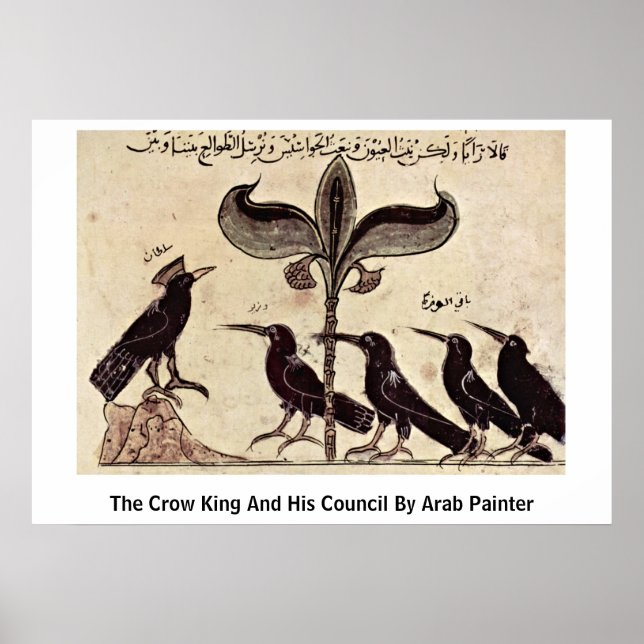 Der Crow King und sein Rat von arabischen Maler Poster (Vorne)