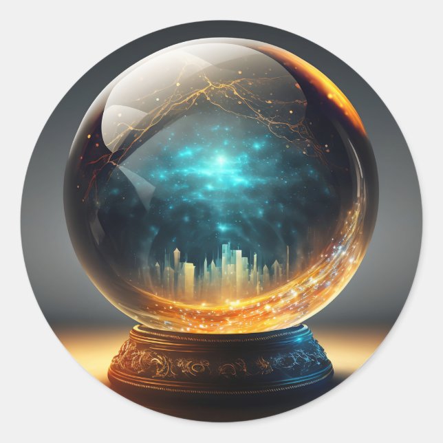 Der Crystal Ball of Prosperity Sticker (Vorderseite)