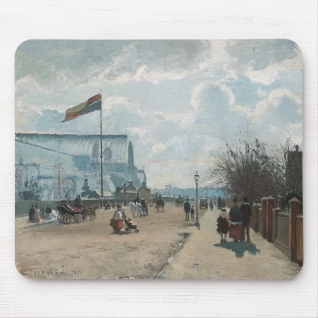 Der Crystal Palace ~ Camille Pissarro Mousepad (Vorne)
