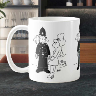 Der Cuckoo Clock Helm des britischen Polizisten. F Kaffeetasse