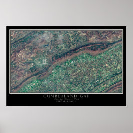 Der Cumberland Gap National Park Satellite Karte Poster