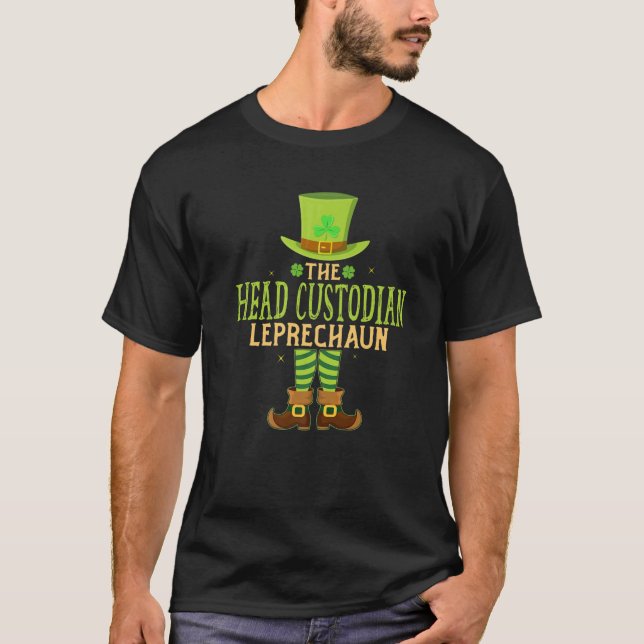 Der Custodian Leprechaun, der St Patricks T-Shirt (Vorderseite)