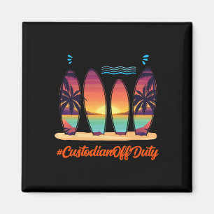 Der Custodian Off Duty Sommerzeit Ende des Schulja Magnet