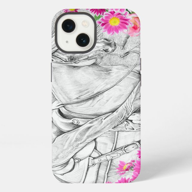 Der Cutter Large (rosa daisy) iPhone Hülle (Rückseite)