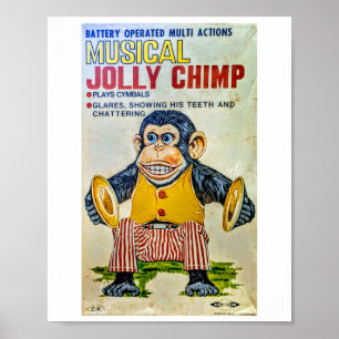 Der Cymbal Monkey Aufkleber Poster