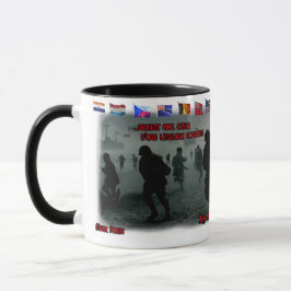 Der D-Tag am 6. Juni 1944 auf einem Keramik-Kaffee Tasse