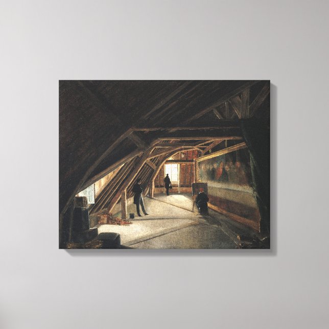 Der Dachboden eines Museums Leinwanddruck (Vorderseite)