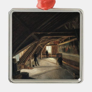 Der Dachboden eines Museums Silbernes Ornament