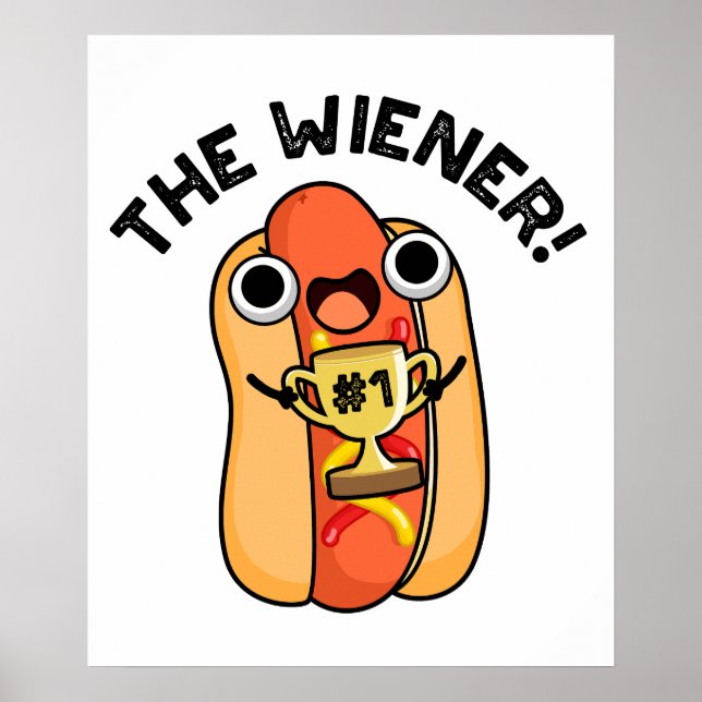 Der Dackel Funny Sieger Hot Dog Puff Poster (Vorne)