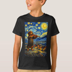 Der Dackel-Geiger des kosmischen Himmels für Hunde T-Shirt