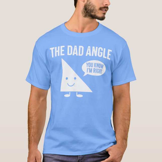 Der Dad Angle Lustige Mathematik retro T-Shirt (Vorderseite)