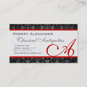 Der Damast-Visitenkarte eleganten Edwardian Herrn Visitenkarte