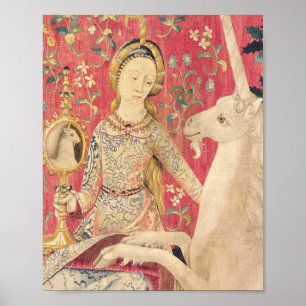 Der Dame und dem Einhorn Anblick Poster
