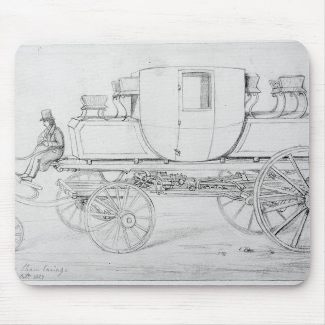 Der Dampf-Wagen der Rollbahre, 1827 Mousepad (Vorne)