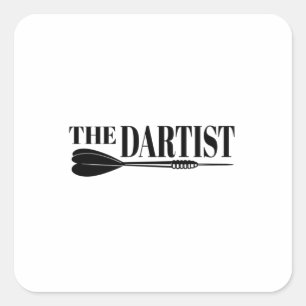 Der Dartist Dart Künstler Quadratischer Aufkleber