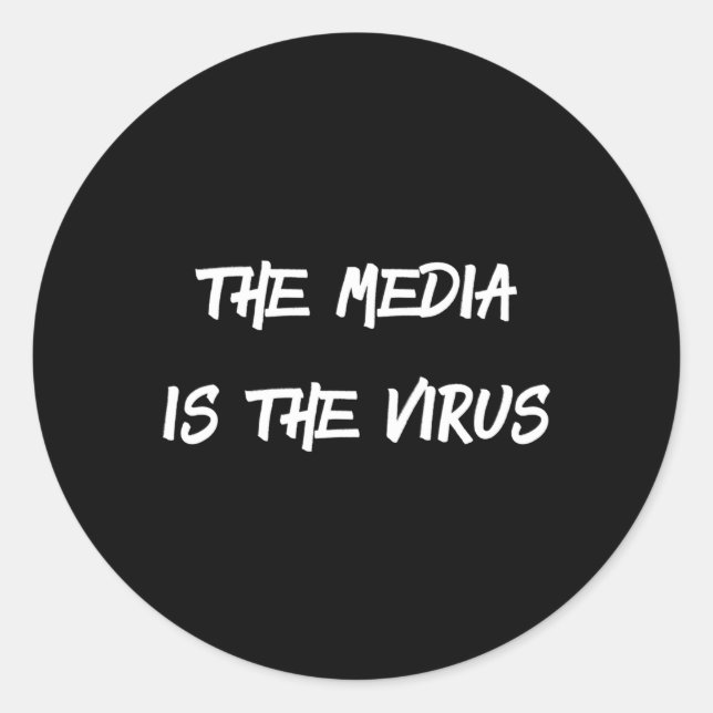 Der Datenträger ist das Virus Runder Aufkleber (Vorderseite)