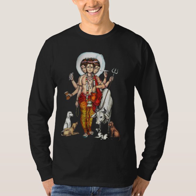 Der Dattatreya/Guru-Beschwörungsformel der Männer T-Shirt (Vorderseite)