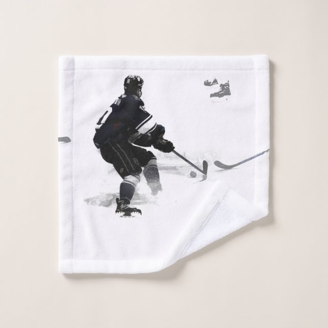 Der Deke-Hockey-Spieler Badhandtuch Set (Waschlappen)