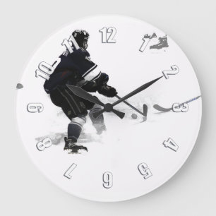 Der Deke-Hockey-Spieler Große Wanduhr