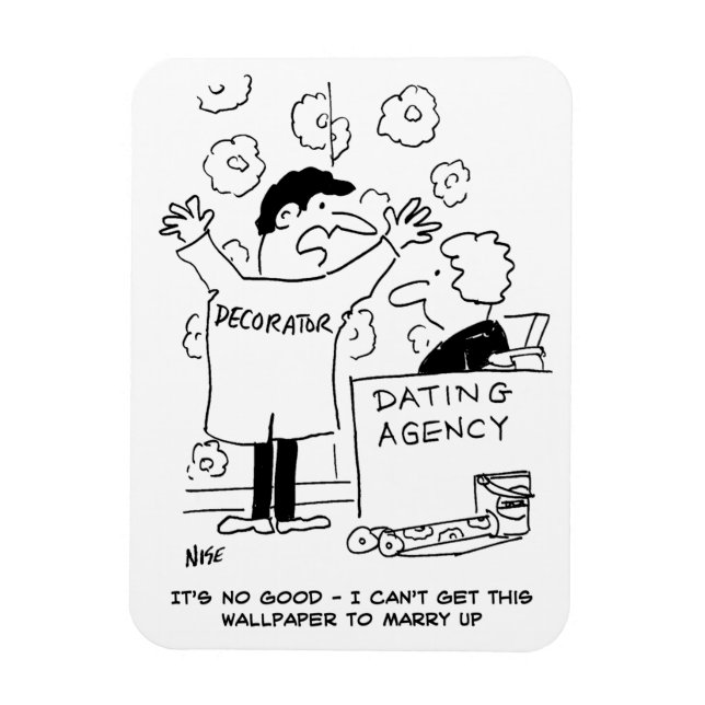 Der Dekorator kann keine Tapete zum Heiraten bekom Magnet (Vertikal)
